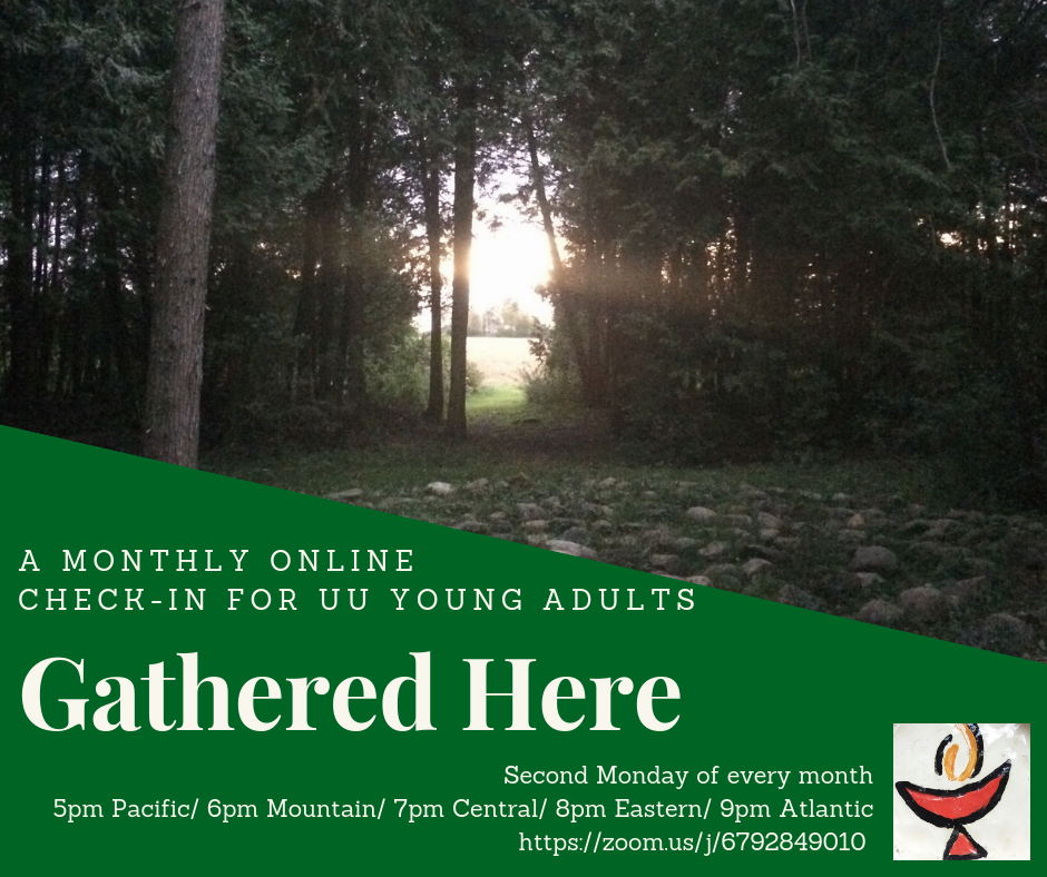 Gathered Here Young Adults Monthly Online Check in Canadian