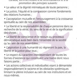 The Eight Principles of Unitarian Universalism Poster (French) Customizable- Free Download